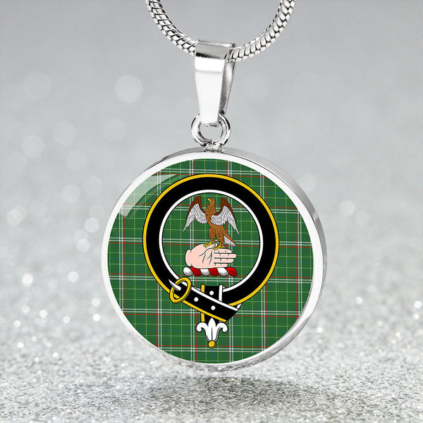 Toshach Ancient Clan Badge Tartan Classic Circle Necklace