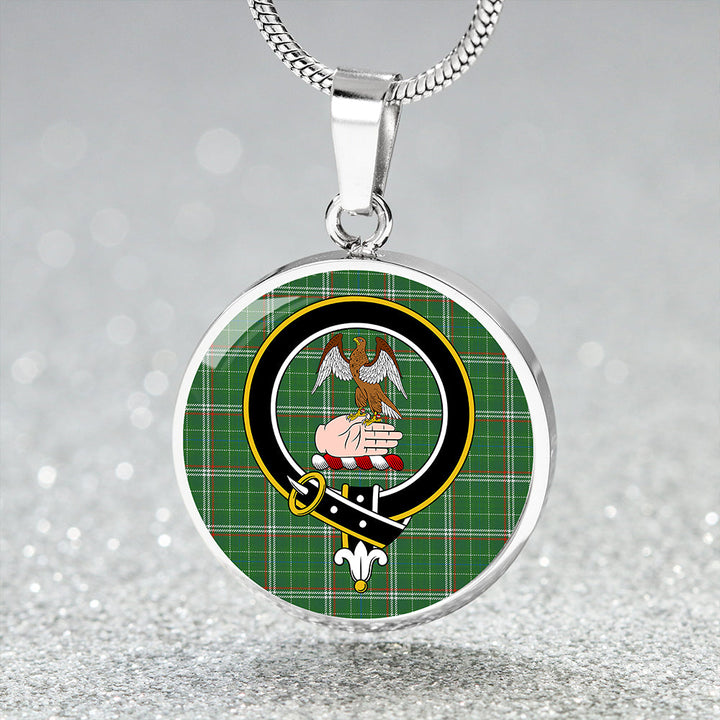 Toshach Ancient Clan Badge Tartan Classic Circle Necklace