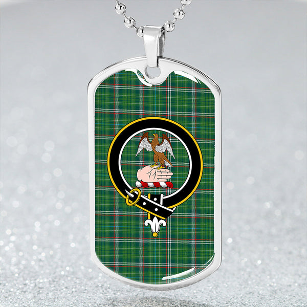 Toshach Modern Clan Badge Classic Tartan Dog Tag Necklace