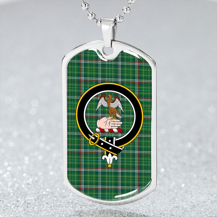 Toshach Modern Clan Badge Classic Tartan Dog Tag Necklace