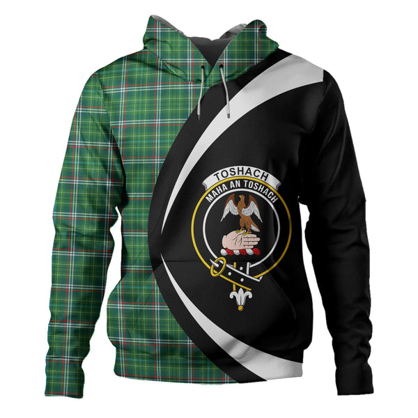 Toshach Modern Clan Badge Tartan Hoodie Circle Style