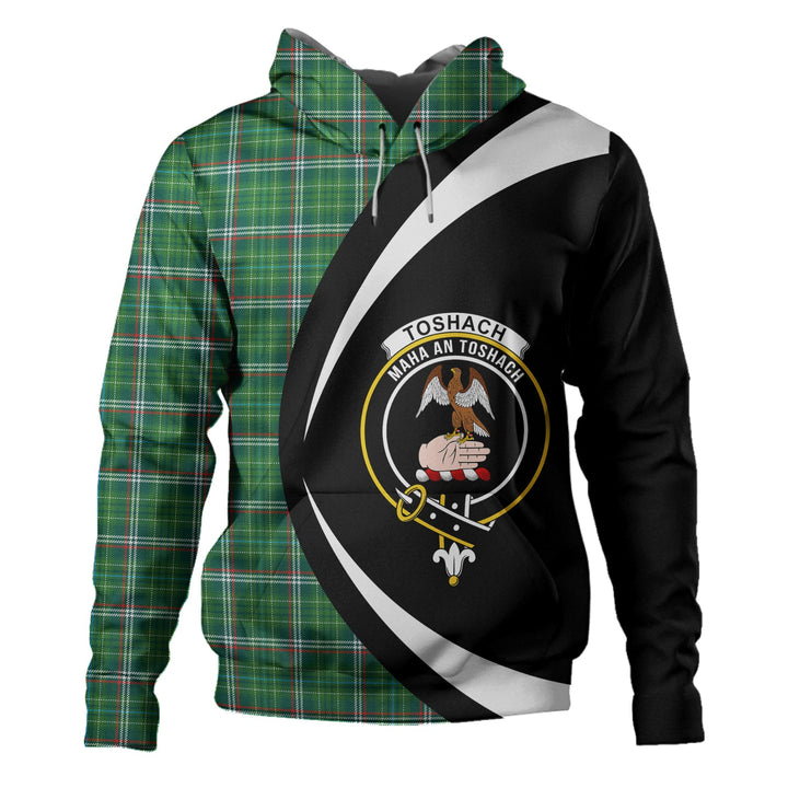 Toshach Modern Clan Badge Tartan Hoodie Circle Style