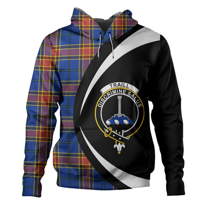 Traill (Trayle) Modern Clan Badge Tartan Hoodie Circle Style