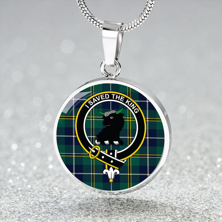 Turnbull Hunting Modern Clan Badge Tartan Classic Circle Necklace