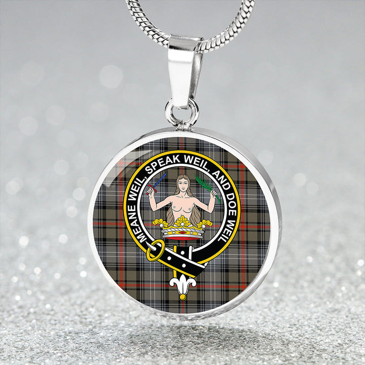Urquhart #2 Ancient Clan Badge Tartan Classic Circle Necklace