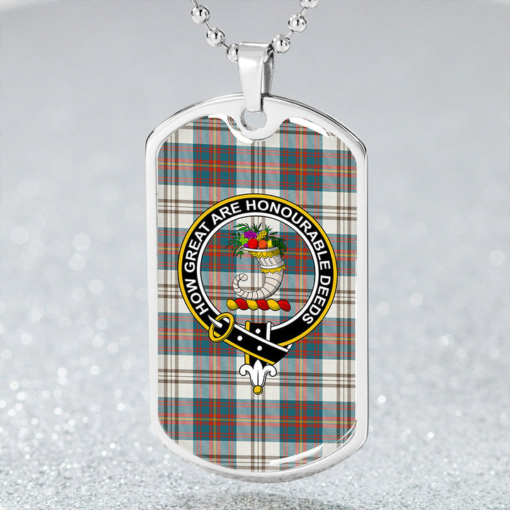 Walker Dress Ancient Clan Badge Classic Tartan Dog Tag Necklace