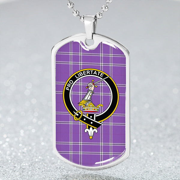 Wallace High School (Wallas High School) Ancient Clan Badge Classic Tartan Dog Tag Necklace