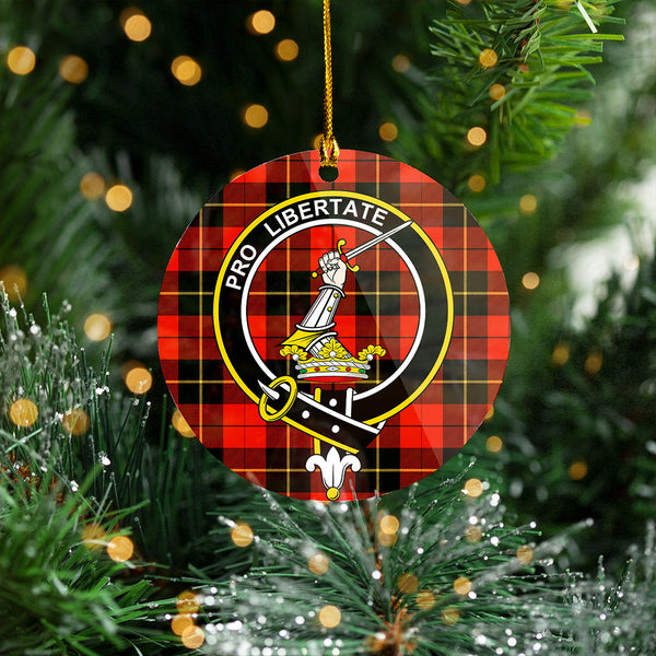 Wallace (Wallas) Ancient Clan Badge Tartan Plastic Christmas Ornaments