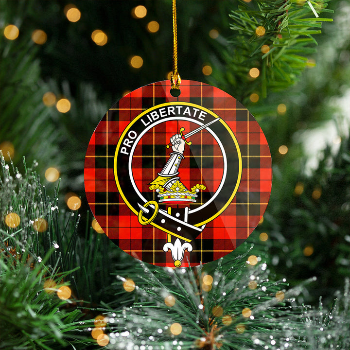 Wallace (Wallas) Ancient Clan Badge Tartan Plastic Christmas Ornaments
