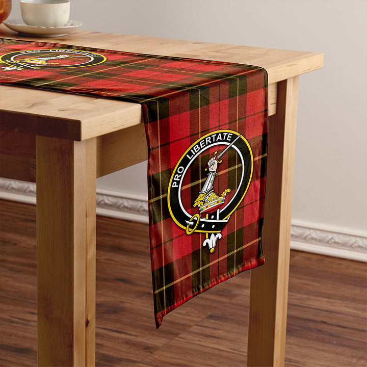 Wallace (Wallas) Weathered Clan Badge Tartan Table Runner