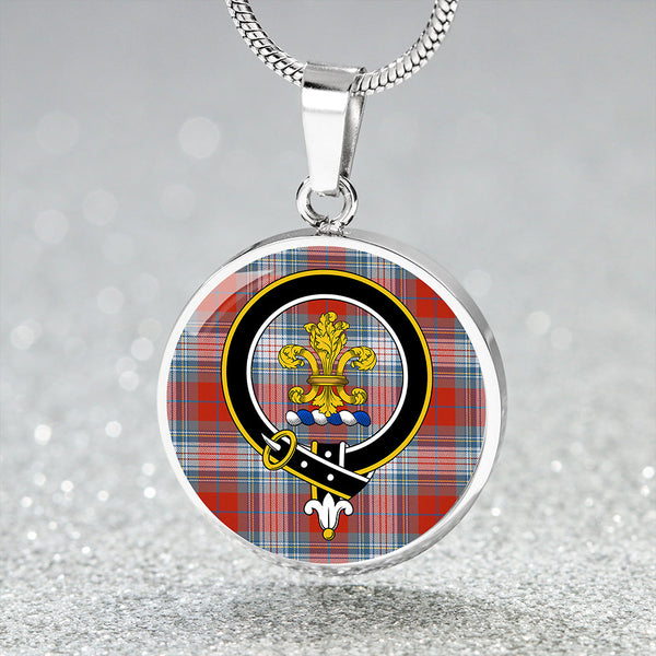 Warden Ancient Clan Badge Tartan Classic Circle Necklace
