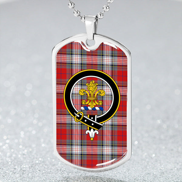Warden Modern Clan Badge Classic Tartan Dog Tag Necklace
