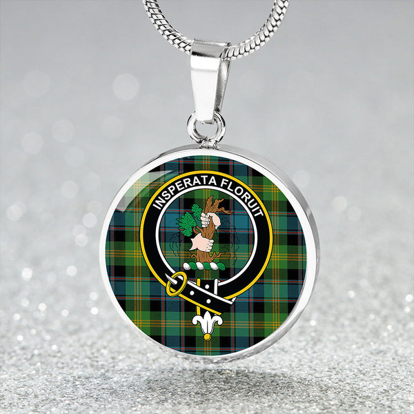 Watson (Wate/Watt) Ancient Clan Badge Tartan Classic Circle Necklace