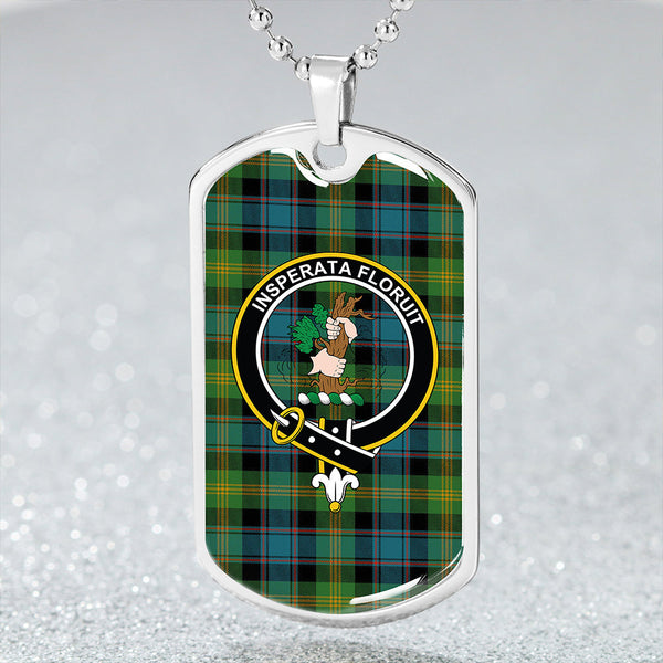 Watson (Wate/Watt) Ancient Clan Badge Classic Tartan Dog Tag Necklace