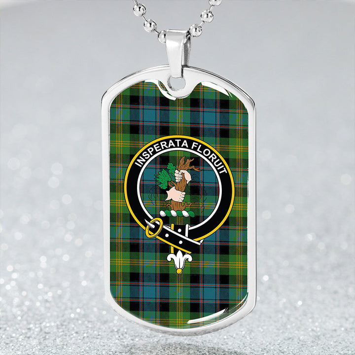 Watson (Wate/Watt) Ancient Clan Badge Classic Tartan Dog Tag Necklace