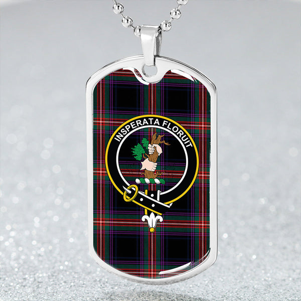 Watt (Wate) Modern Clan Badge Classic Tartan Dog Tag Necklace