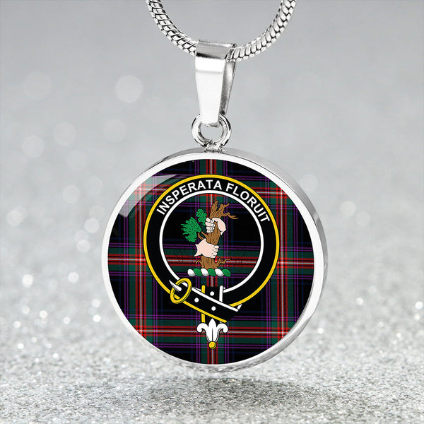 Watt (Wate) Modern Clan Badge Tartan Classic Circle Necklace