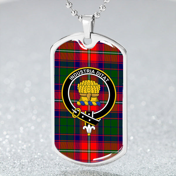 Wauchope Clan Badge Classic Tartan Dog Tag Necklace