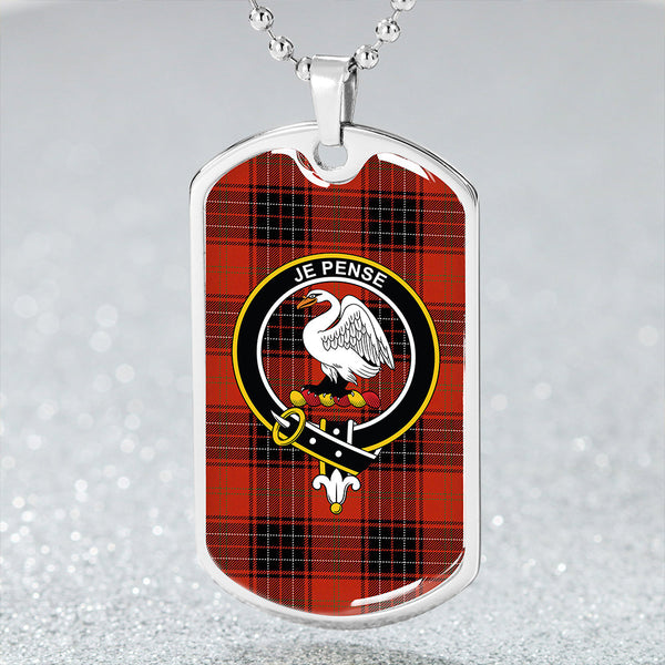 Wemyss Ancient Clan Badge Classic Tartan Dog Tag Necklace