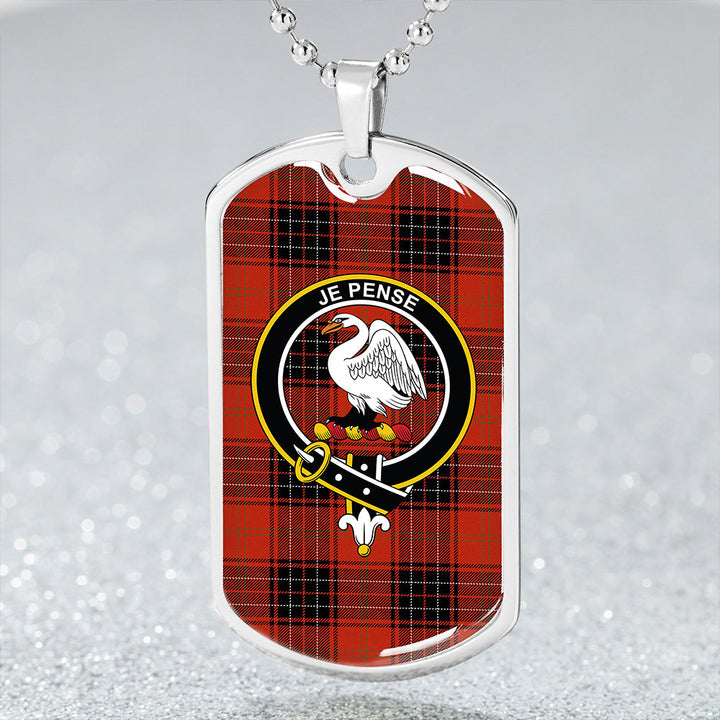Wemyss Ancient Clan Badge Classic Tartan Dog Tag Necklace