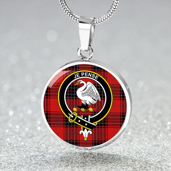 Wemyss Modern Clan Badge Tartan Classic Circle Necklace