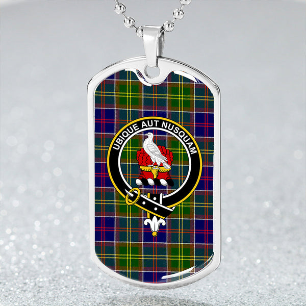 Whitefoord Modern Clan Badge Classic Tartan Dog Tag Necklace