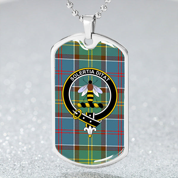 Whitelaw District Clan Badge Classic Tartan Dog Tag Necklace