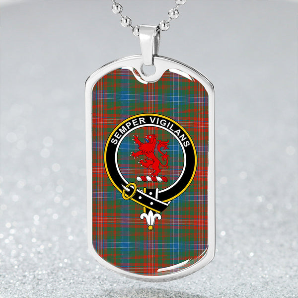 Wilson Janet Ancient Clan Badge Classic Tartan Dog Tag Necklace