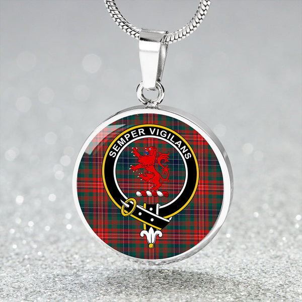 Wilson Modern Clan Badge Tartan Classic Circle Necklace