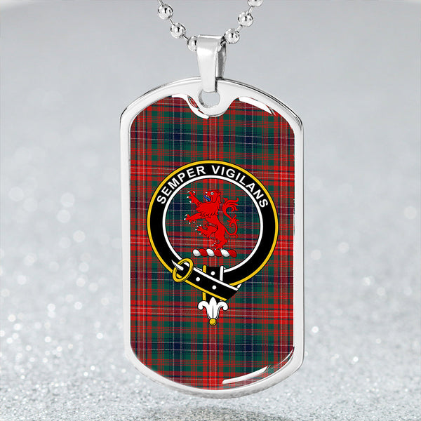 Wilson Modern Clan Badge Classic Tartan Dog Tag Necklace