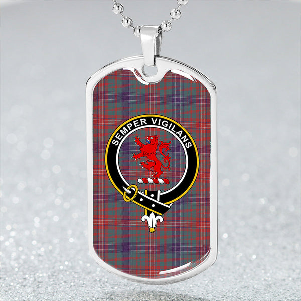 Wilson Weathered Clan Badge Classic Tartan Dog Tag Necklace