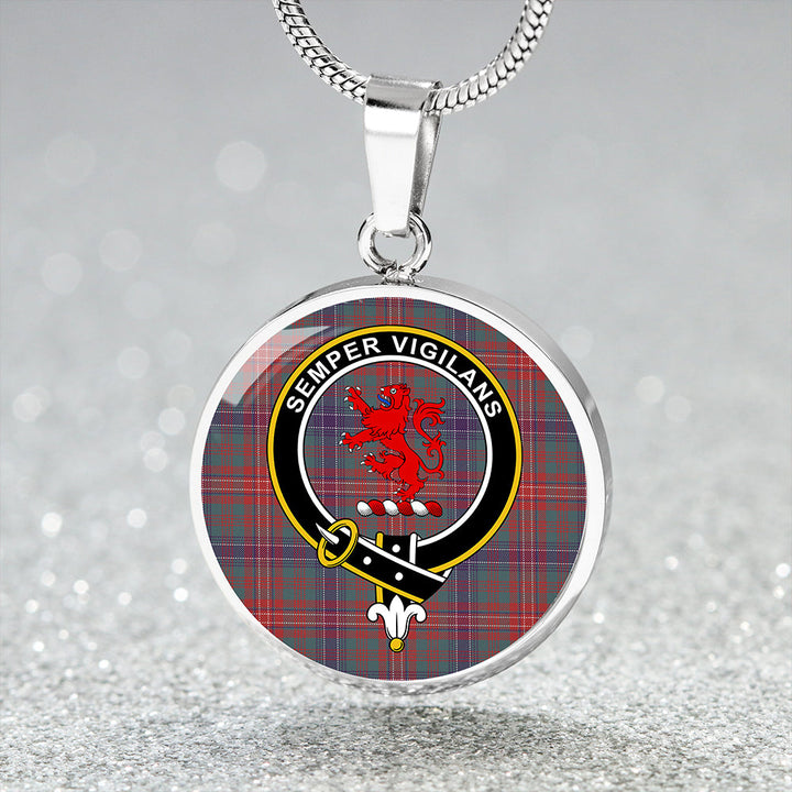 Wilson Weathered Clan Badge Tartan Classic Circle Necklace