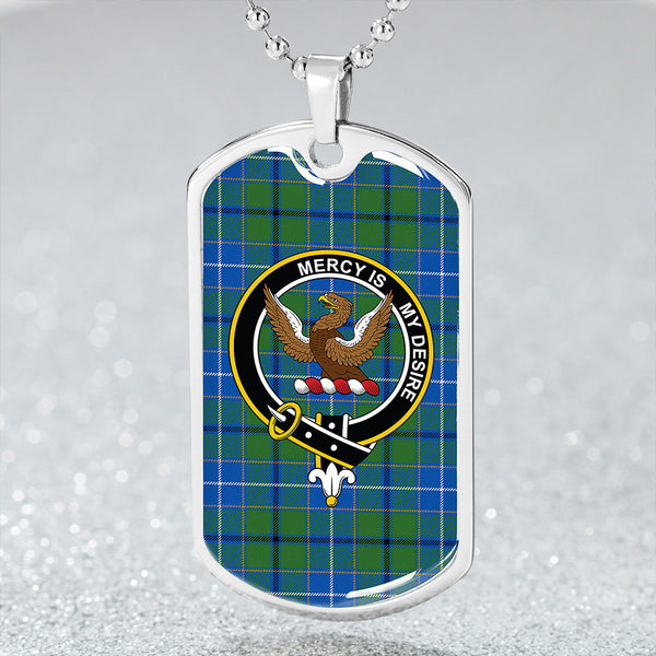 Wishart Hunting Ancient Clan Badge Classic Tartan Dog Tag Necklace