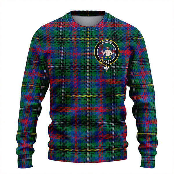 Wood Modern Clan Badge Tartan Knitted Sweater