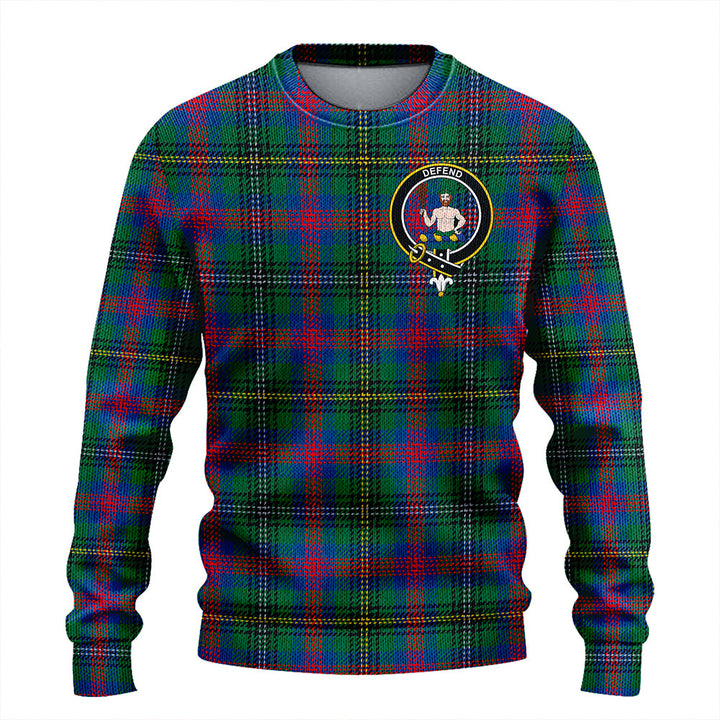 Wood Modern Clan Badge Tartan Knitted Sweater