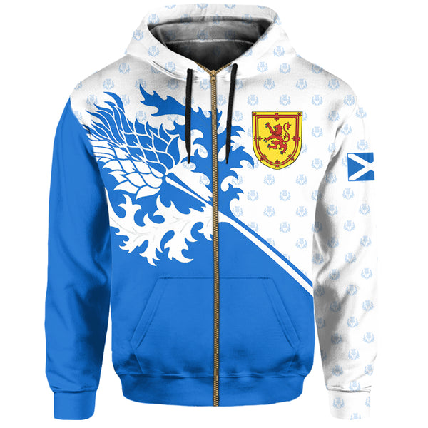 Celtic Hoodie - Scotland Zip Hoodie Thistle