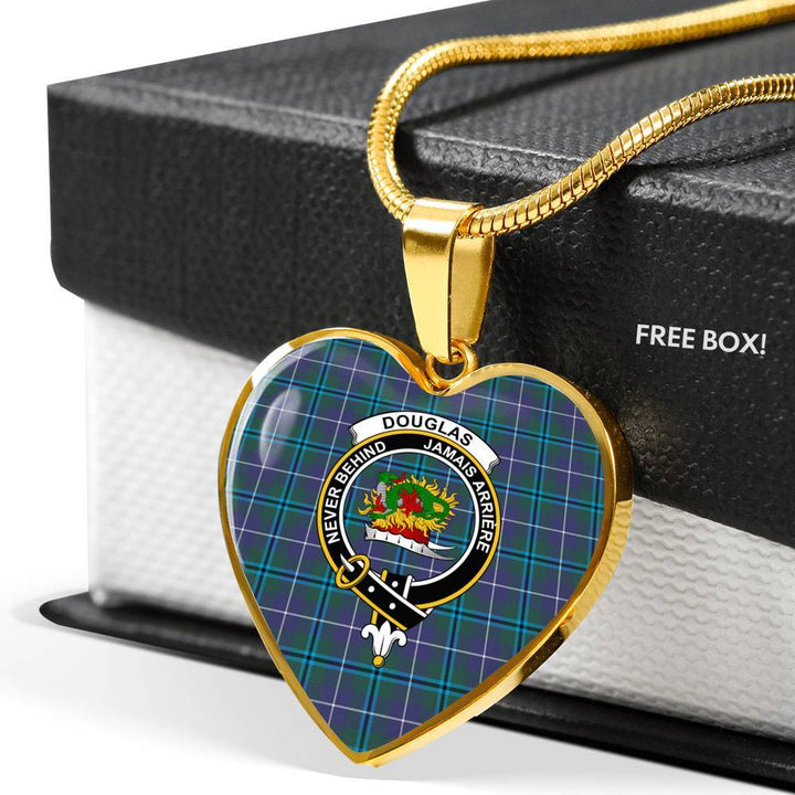 Douglas Clan Badge Classic Tartan Necklace