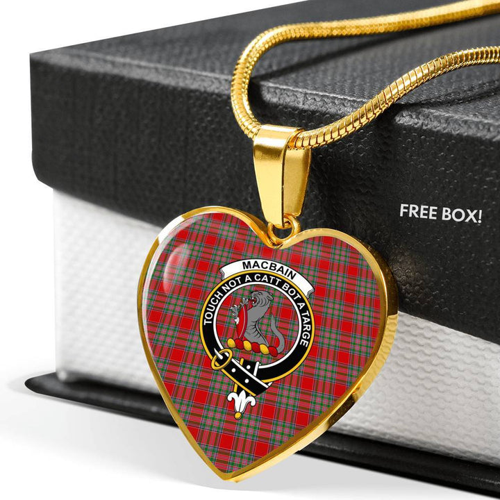 MacBain Clan Badge Classic Tartan Necklace
