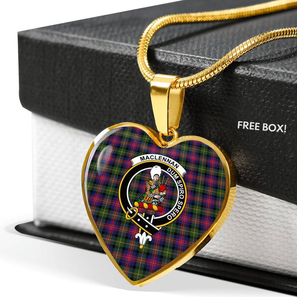 MacLennan Clan Badge Classic Tartan Necklace