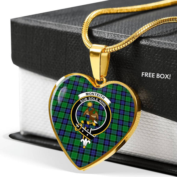 Monteith Clan Badge Classic Tartan Necklace