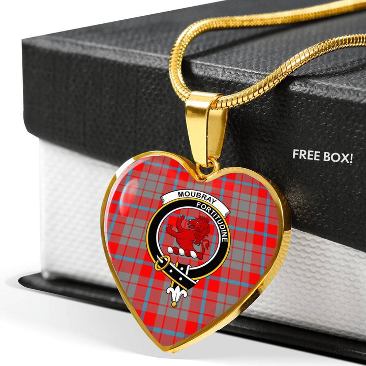 Moubray Clan Badge Classic Tartan Necklace
