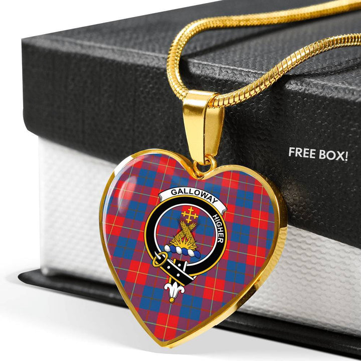 Galloway Red Clan Badge Classic Tartan Necklace