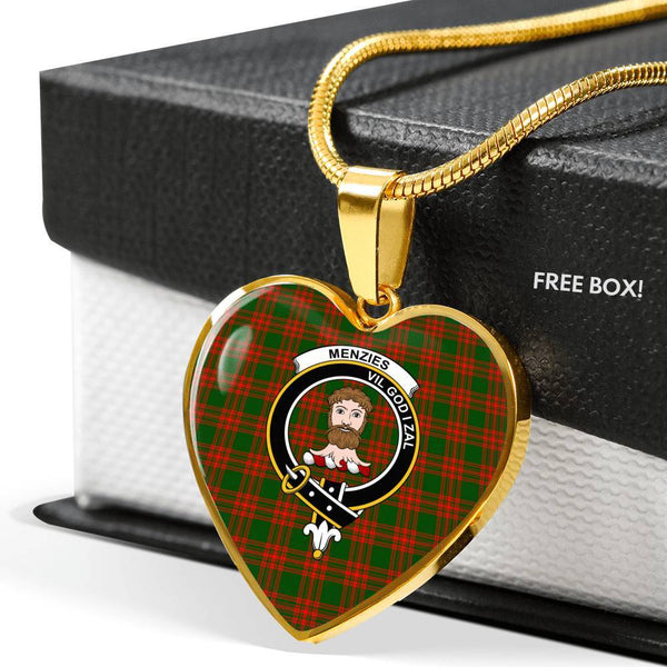 Menzies Clan Badge Classic Tartan Necklace