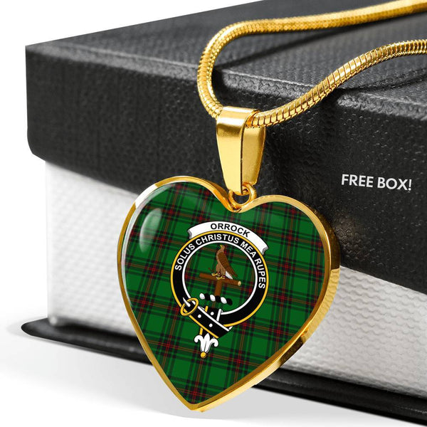 Orrock (Fife) Clan Badge Classic Tartan Necklace