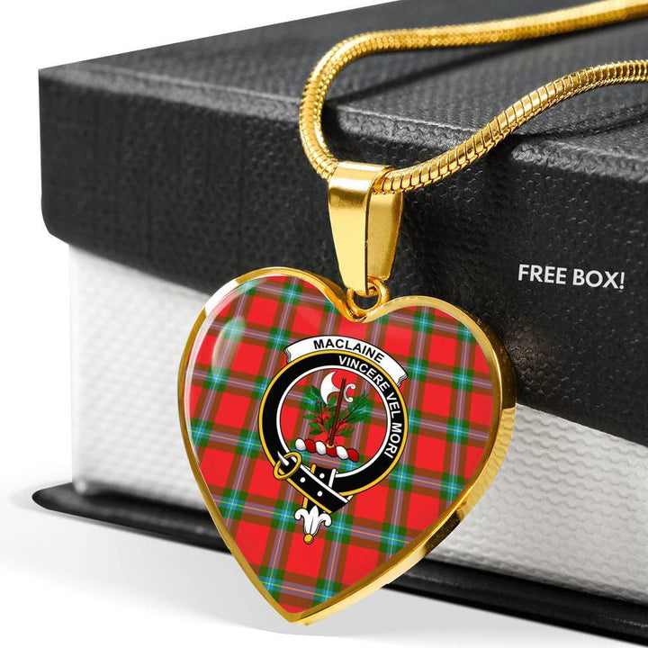 MacLaine of Loch Buie Clan Badge Classic Tartan Necklace