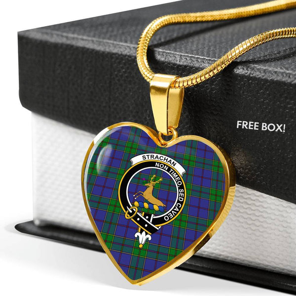 Strachan Clan Badge Classic Tartan Necklace