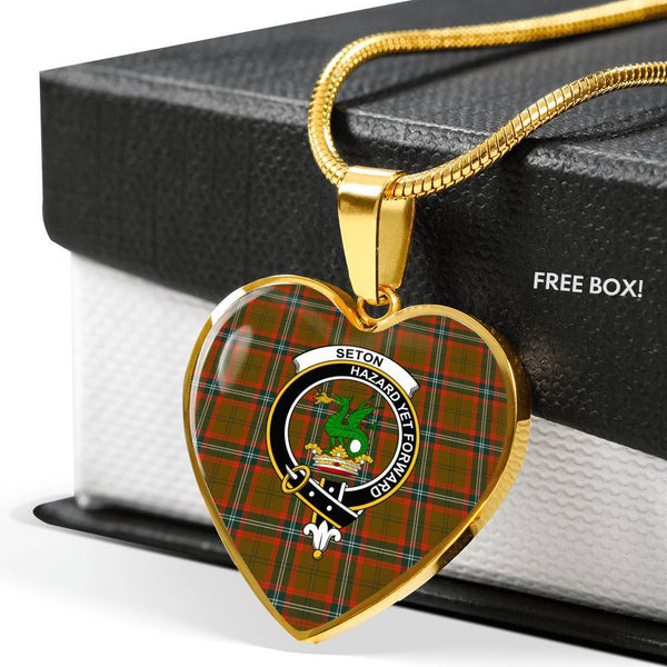 Seton Hunting Clan Badge Classic Tartan Necklace