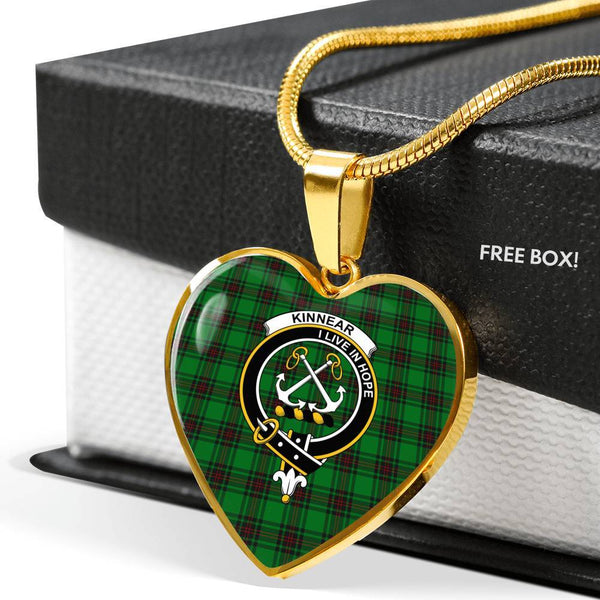 Kinnear Clan Badge Classic Tartan Necklace