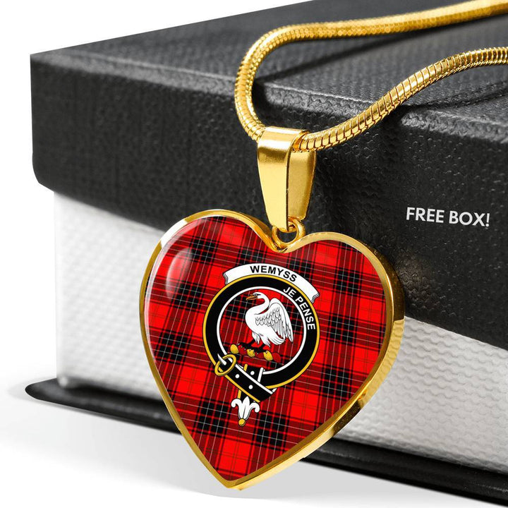Wemyss Clan Badge Classic Tartan Necklace
