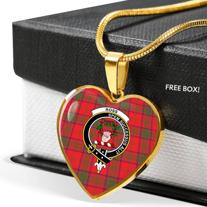 Ross Clan Badge Classic Tartan Necklace